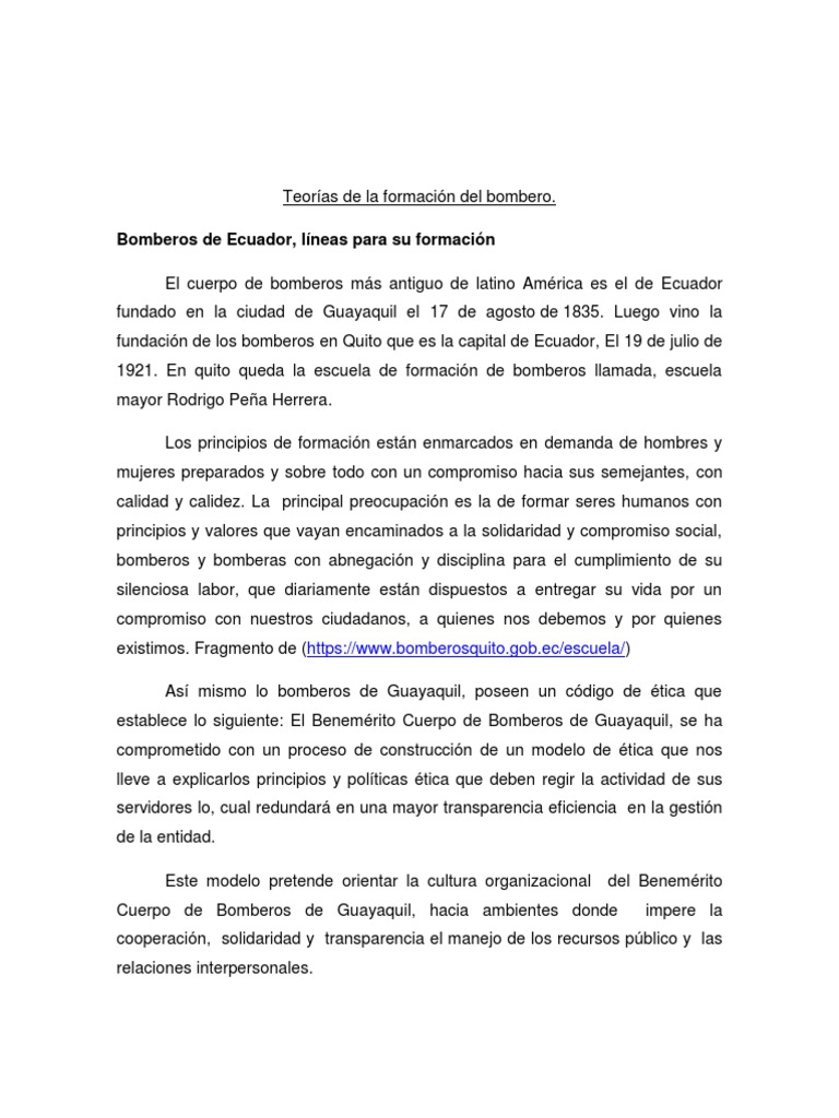 Breve Recorriodo Por La Formacion De Los Bomberos De Ecuador Panama Y Venezuela Bombero Panama