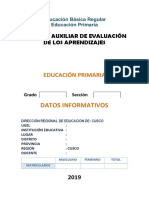 Registro Auxiliar de Evaluación de Los Aprendizajes 2019-2