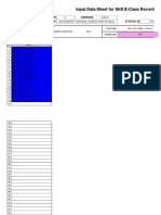 SHS E-Class Record Template