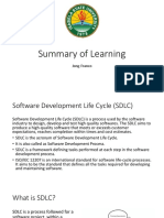 Summary of Learning SDLC