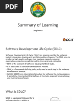 Summary of Learning SDLC