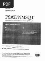 2016 PSAT - Saturday Version 10 - 15 - 16 PDF