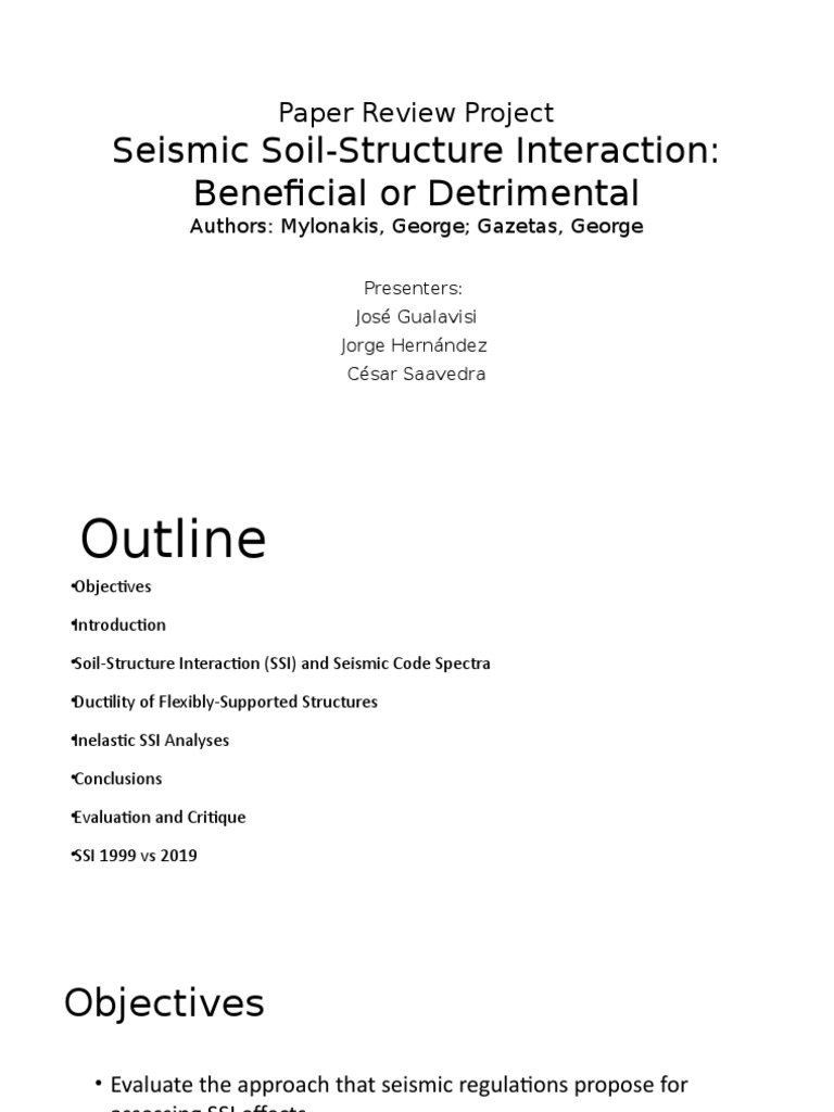 Seismic Soil-Structure Interaction Analysis | PDF | Applied And ...