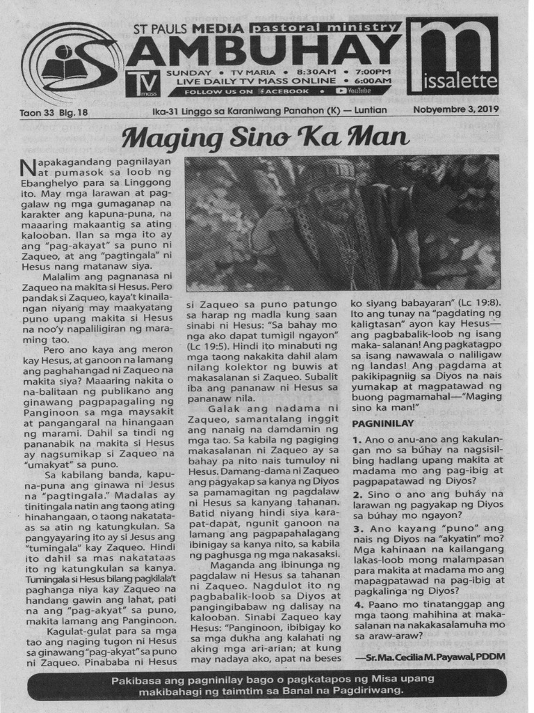 Sambuhay Tagalog Octubre 27 2019 PDF