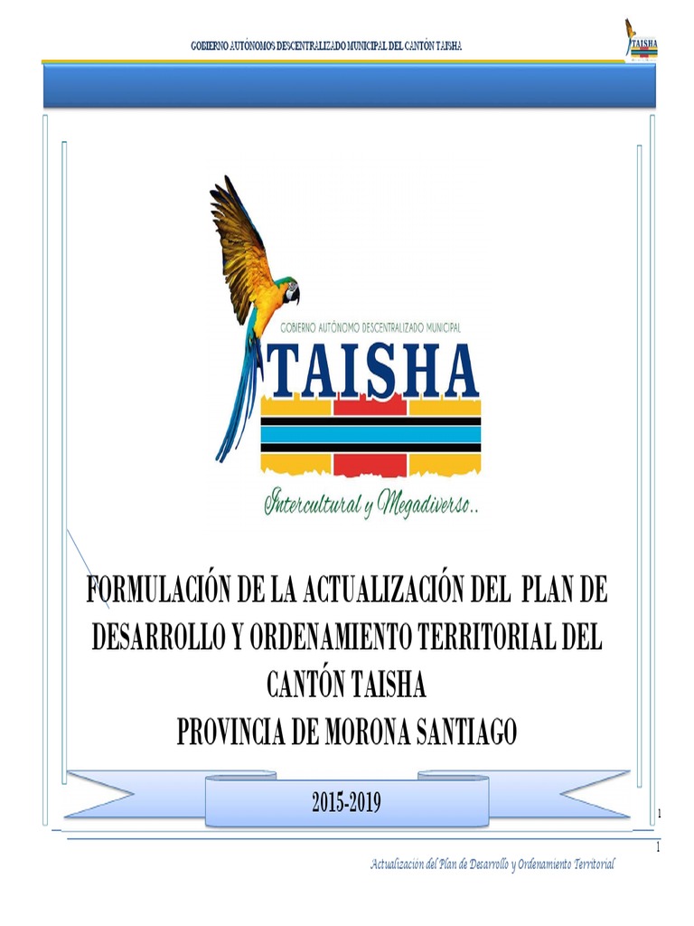 Canton Taisha PDF Gobierno Planificación
