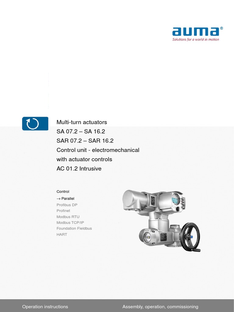 Auma Manual PDF Actuator Valve