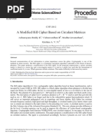 A Modified Hill Cipher Based On Circulant Matrices