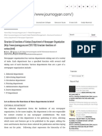 Structure & Functions of Various Department of Newspaper Organization JournoGyan