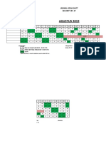 AGUSTUS 2019: Jadwal Kerja Shift Security Rt. 47