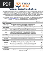 Webpage Design Rubric