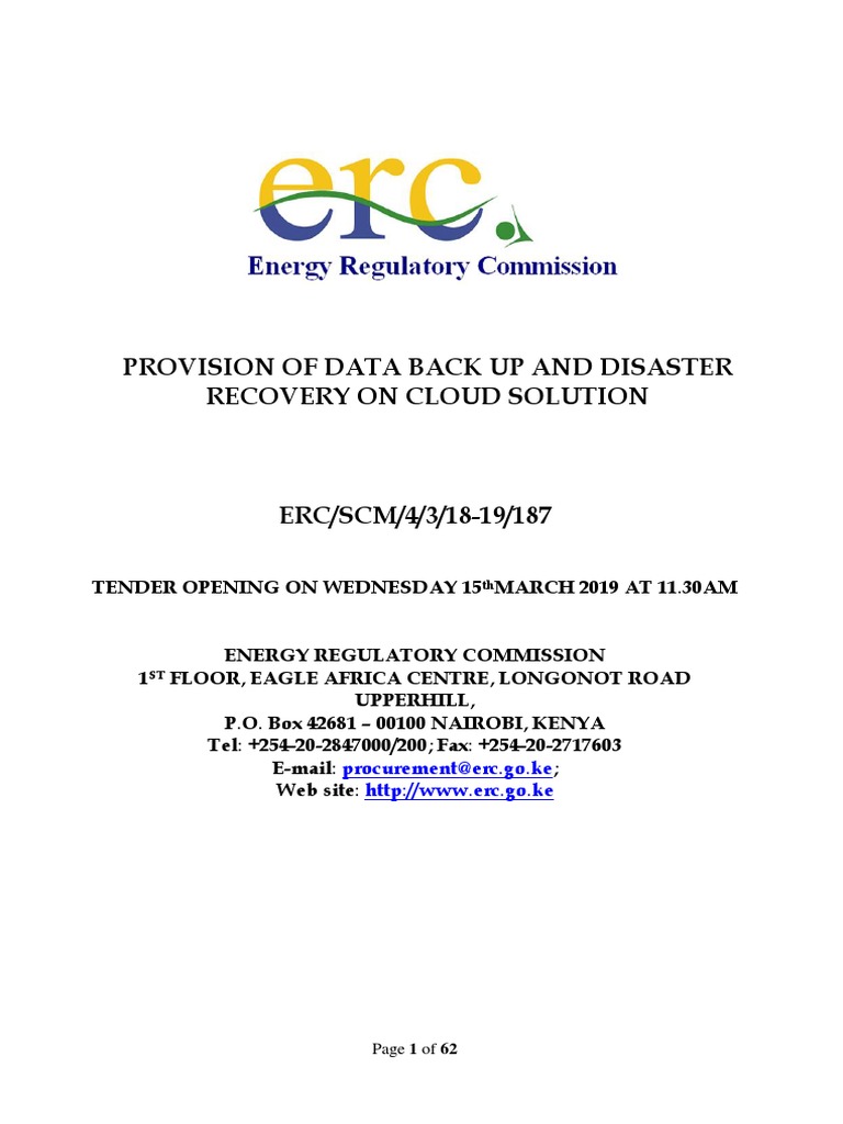 26 2 2019 Rfp-Data Back-Up Disaster Recovery-February 2019-Final ...