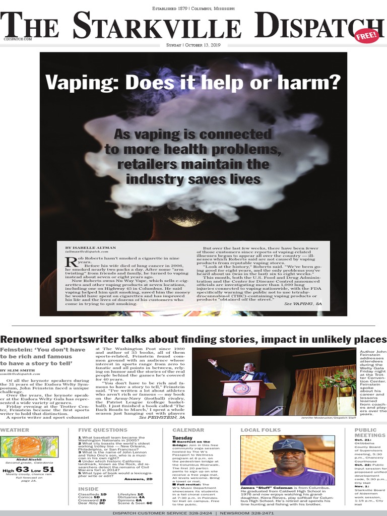 Starkville Dispatch Eedition 10-13-19 PDF Fox News Electronic Cigarette pic pic pic