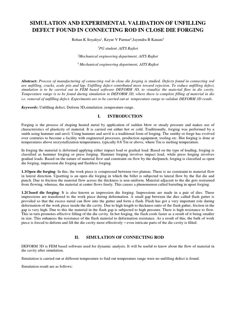 Research Paper For Dp2 | PDF | Forging | Mechanical Engineering