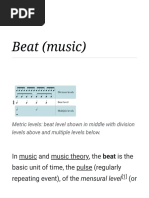 Upbeat and Downbeat in Music Theory | PDF | Musicology | Rhythm And Meter