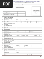 Annexure - I: Application Form