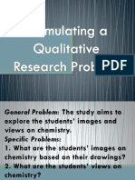 Formulating A Qualitative Research Problem