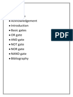 Certificate Acknowledgement Basic Gates OR Gate AND Gate NOT Gate NOR Gate NAND Gate Bibliography