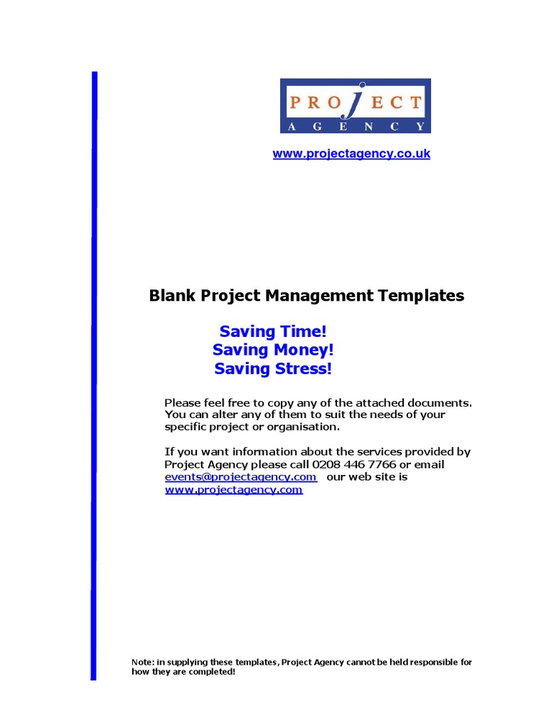 Project Management Templates by Project Agency | PDF | Project ...