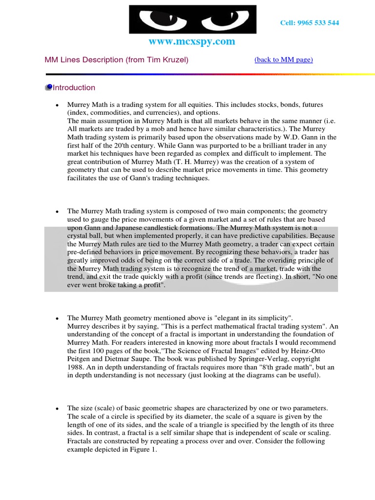 Murray Math Lines | PDF | Algorithmic Trading | Fractal