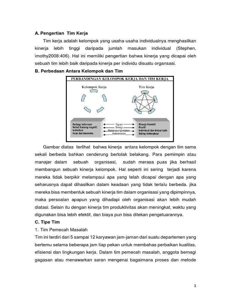 Memahami - Kerja - Tim Bab 10 | PDF