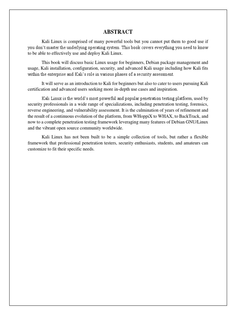 Kali Linux Documentation Pdf
