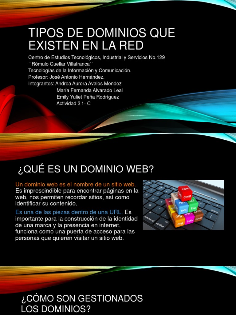 Tipos de Dominios de La Red | PDF | Nombre de dominio | Arquitectura de ...