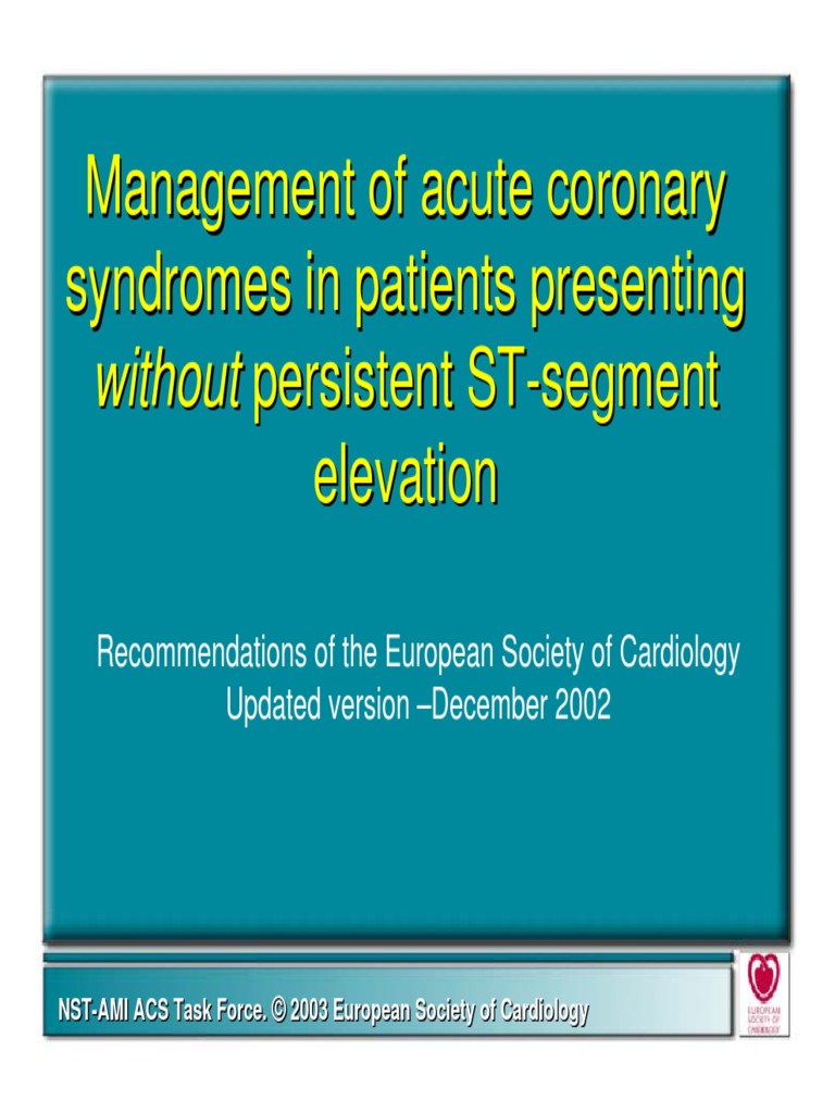 ESC ACS Guidelines Slideset PDF Percutaneous Coronary Intervention