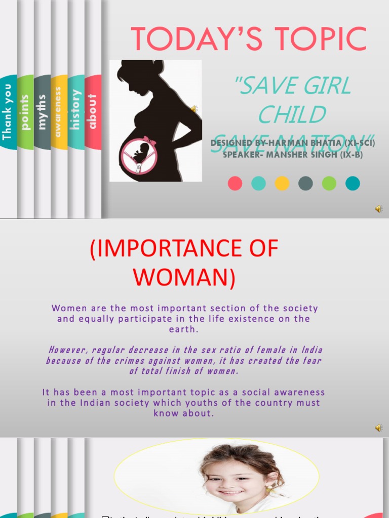 Save Girl Child: A Call for Awareness | PDF | Egalitarianism | Critical  Theory, image size:768x1024