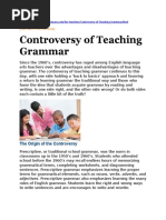 Controversy of Teaching Grammar