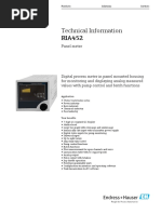 Technical Information RIA452: Panel Meter