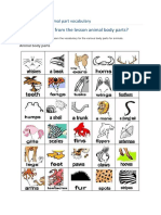What Will I Learn From The Lesson Animal Body Parts?: Learning About Animal Part Vocabulary