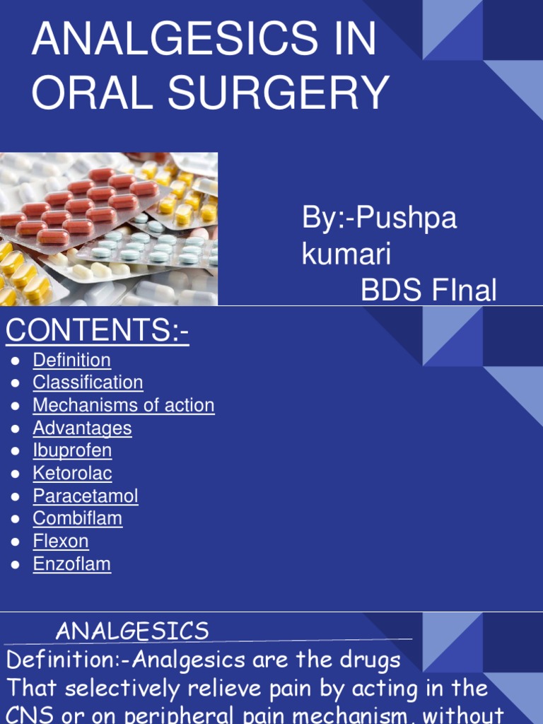 Analgesic in Oral Surgery | PDF | Nonsteroidal Anti Inflammatory Drug ...