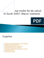 Macro Comenzi in Excel2007