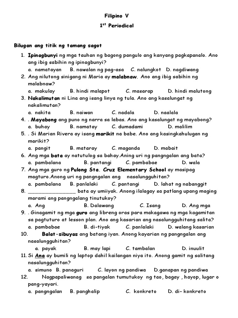 Filipino V Pdf
