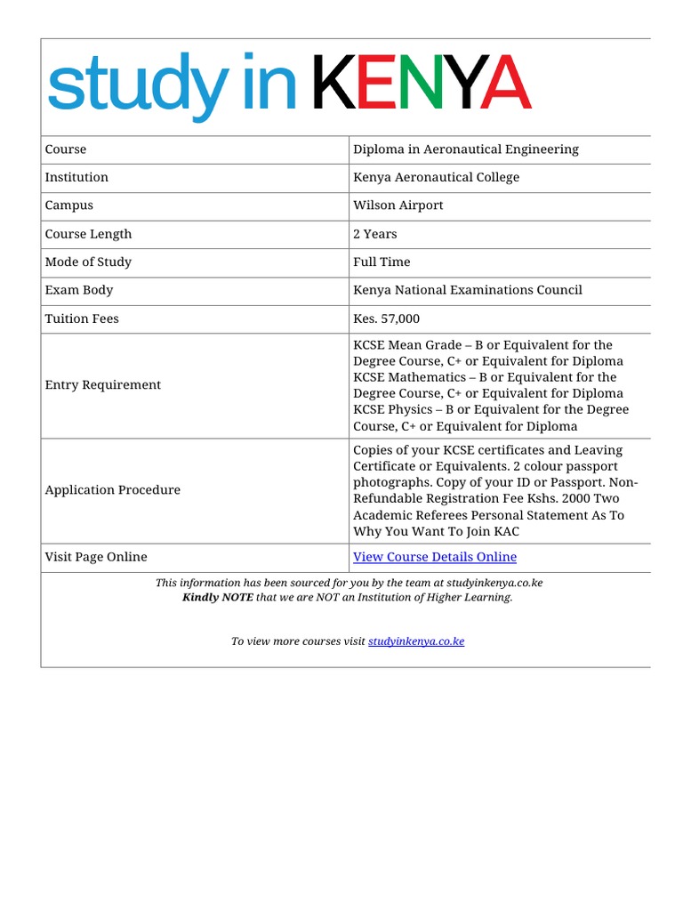 diploma-in-aeronautical-engineering-kenya-aeronautical-college-wilson