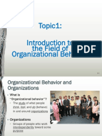 Topic 1 Introduction To The Field of OB