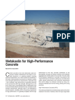 Metakaolin For High-Performance Concrete