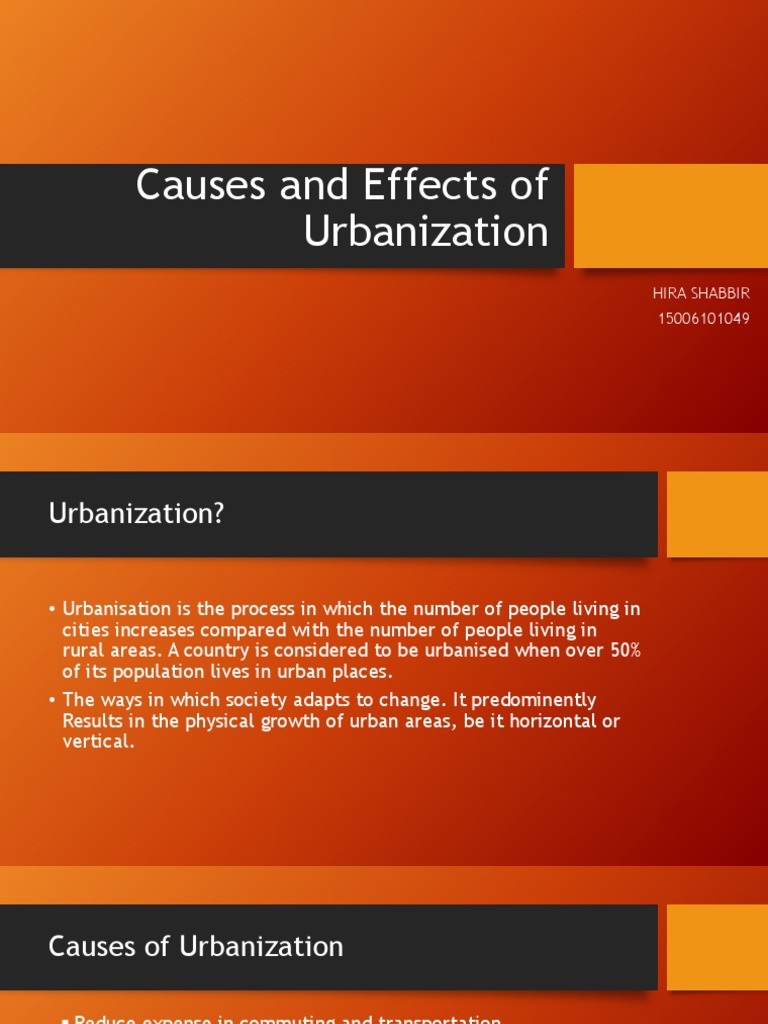 causes and effects of urbanization essay
