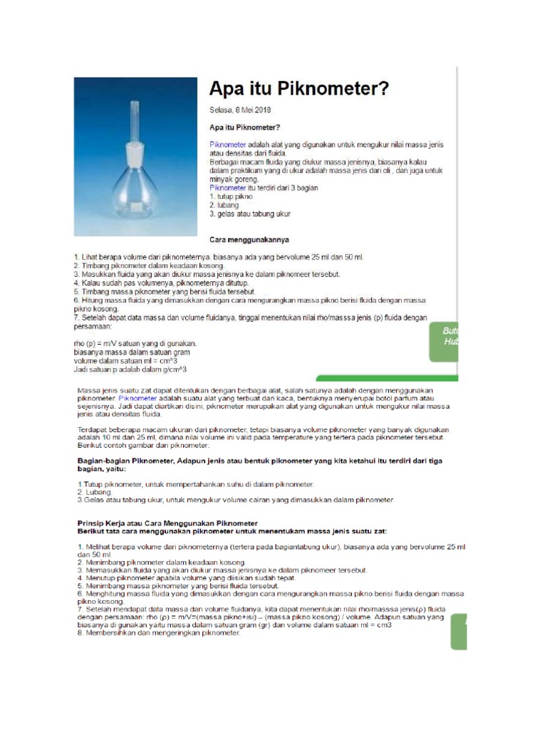 Piknometer 1 | PDF