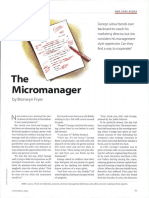 The Micromanager: by Bronwyn Fryer