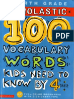 100 Vocabulary Words Kids Need To Know 4th