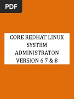 Core Redhat Linux System Administraton Version 6 7 & 8