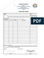 Purchase Order: Department of Education Schools Division Office I Pangasinan Bantayan Elementary School