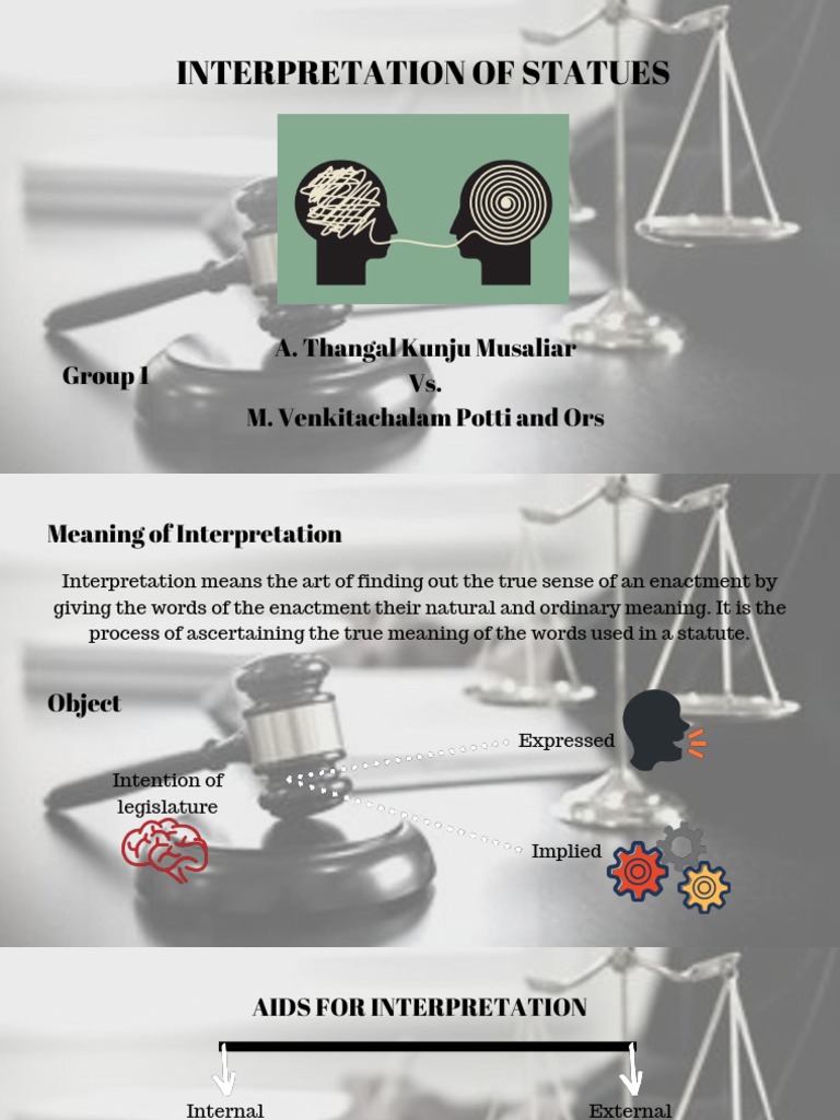 Interpretation of Statues PDF Plain Meaning Rule Public Sphere