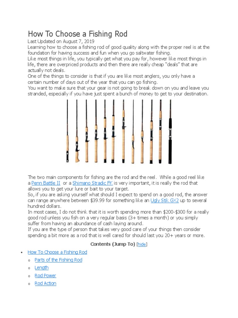 Choosing the Right Fishing Rod | PDF | Fishing Rod | Angling