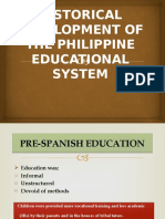 Historical Development of The Philippine Educational System