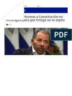 Proponen Reformar La Constitución en Nicaragua para Que Ortega Regrese 2