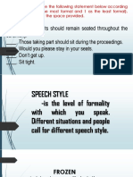 Speech Styles