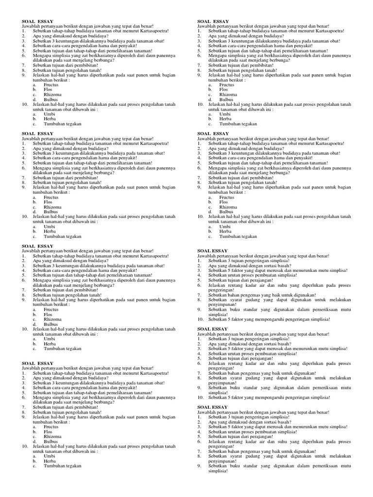Soal Essay