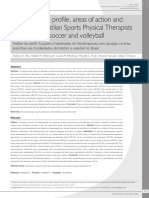 Analysis of The Profile, Areas of Action and Abilities of Brazilian Sports Physical Therapists Working With Soccer and Volleyball